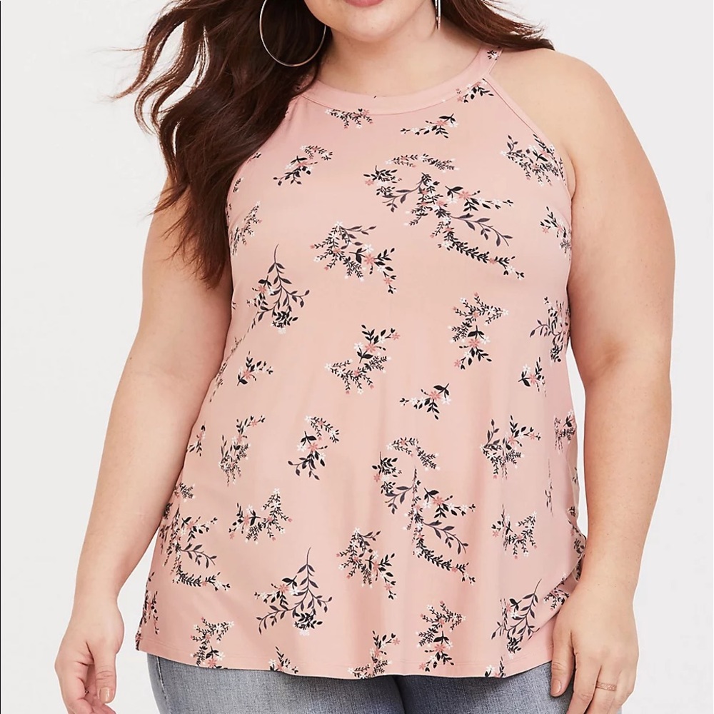 Torrid Floral High Neck Tank sz 6